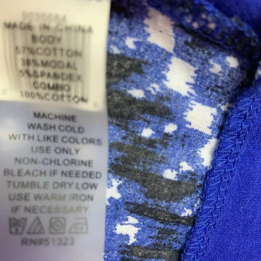 Vince Camuto Tunic Top Womens Size Small Blue Ikat 3/4 Sleeves - Picture 5 of 9